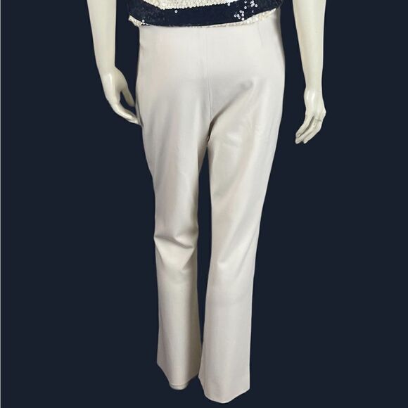 Ralph Lauren Purple Label F/F Winter White Wool Pants Size 12 - Picture 10 of 12